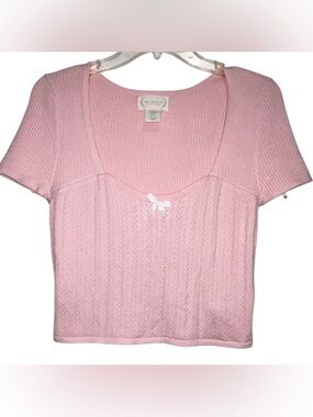 THE PRAIRIE by
RACHEL ASHWELL  Pink Short Sleeve Knit Top